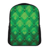 Green Playing Card Suits Pattern Print Casual Backpack