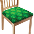 Green Playing Card Suits Pattern Print Chair Cushion Cover