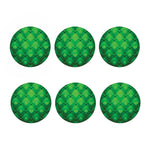 Green Playing Card Suits Pattern Print Coaster Set