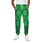 Green Playing Card Suits Pattern Print Cotton Pants