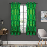 Green Playing Card Suits Pattern Print Curtain
