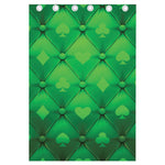 Green Playing Card Suits Pattern Print Curtain