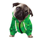Green Playing Card Suits Pattern Print Dog Zip Up Hoodie
