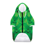 Green Playing Card Suits Pattern Print Dog Zip Up Hoodie