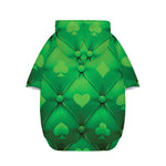 Green Playing Card Suits Pattern Print Dog Zip Up Hoodie