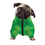 Green Playing Card Suits Pattern Print Dog Zip Up Jacket
