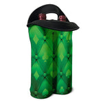 Green Playing Card Suits Pattern Print Double Neoprene Wine Tote