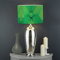 Green Playing Card Suits Pattern Print Drum Lamp Shade