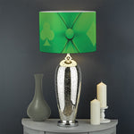 Green Playing Card Suits Pattern Print Drum Lamp Shade