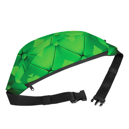 Green Playing Card Suits Pattern Print Fanny Pack