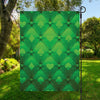 Green Playing Card Suits Pattern Print Garden Flag