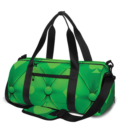 Green Playing Card Suits Pattern Print Gym Bag