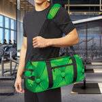 Green Playing Card Suits Pattern Print Gym Bag
