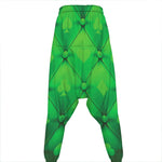 Green Playing Card Suits Pattern Print Hammer Pants