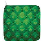 Green Playing Card Suits Pattern Print Hand Towel