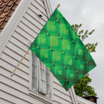 Green Playing Card Suits Pattern Print House Flag
