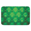 Green Playing Card Suits Pattern Print Indoor Door Mat