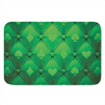 Green Playing Card Suits Pattern Print Indoor Door Mat