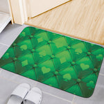 Green Playing Card Suits Pattern Print Indoor Door Mat