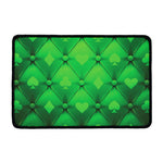 Green Playing Card Suits Pattern Print Kitchen Mat
