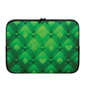 Green Playing Card Suits Pattern Print Laptop Sleeve