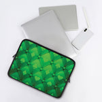 Green Playing Card Suits Pattern Print Laptop Sleeve