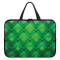 Green Playing Card Suits Pattern Print Laptop Sleeve With Handle