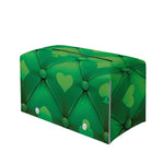 Green Playing Card Suits Pattern Print Leather Tissue Box Cover