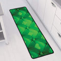 Green Playing Card Suits Pattern Print Long Kitchen Mat
