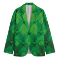 Green Playing Card Suits Pattern Print Men's Blazer