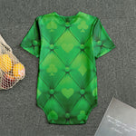 Green Playing Card Suits Pattern Print Men's Bodysuit