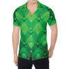 Green Playing Card Suits Pattern Print Men's Shirt