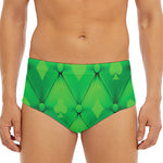 Green Playing Card Suits Pattern Print Men's Triangle Swim Briefs