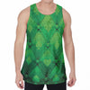 Green Playing Card Suits Pattern Print Men's Velvet Tank Top