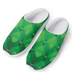 Green Playing Card Suits Pattern Print Mesh Casual Shoes