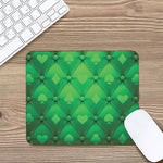 Green Playing Card Suits Pattern Print Mouse Pad