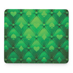 Green Playing Card Suits Pattern Print Mouse Pad