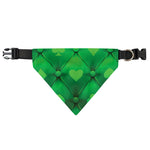 Green Playing Card Suits Pattern Print Over The Collar Dog Bandana