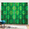 Green Playing Card Suits Pattern Print Pencil Pleat Curtains