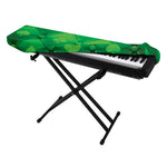 Green Playing Card Suits Pattern Print Piano Keyboard Cover
