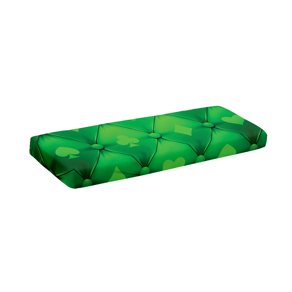 Green Playing Card Suits Pattern Print Piano Keyboard Cover