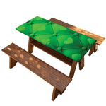 Green Playing Card Suits Pattern Print Picnic Table Cover