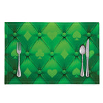 Green Playing Card Suits Pattern Print Placemat