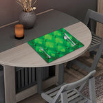 Green Playing Card Suits Pattern Print Placemat