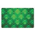 Green Playing Card Suits Pattern Print Polyester Doormat
