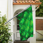 Green Playing Card Suits Pattern Print Polyester Flag