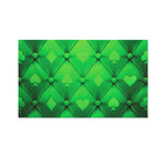 Green Playing Card Suits Pattern Print Polyester Flag