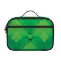 Green Playing Card Suits Pattern Print Portable Lunch Bag