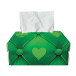 Green Playing Card Suits Pattern Print Rectangle Tissue Box Cover