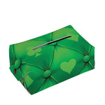 Green Playing Card Suits Pattern Print Rectangle Tissue Box Cover